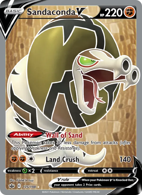 Sandaconda V Pokémon card