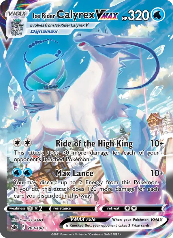 Ice Rider Calyrex VMAX Pokémon card