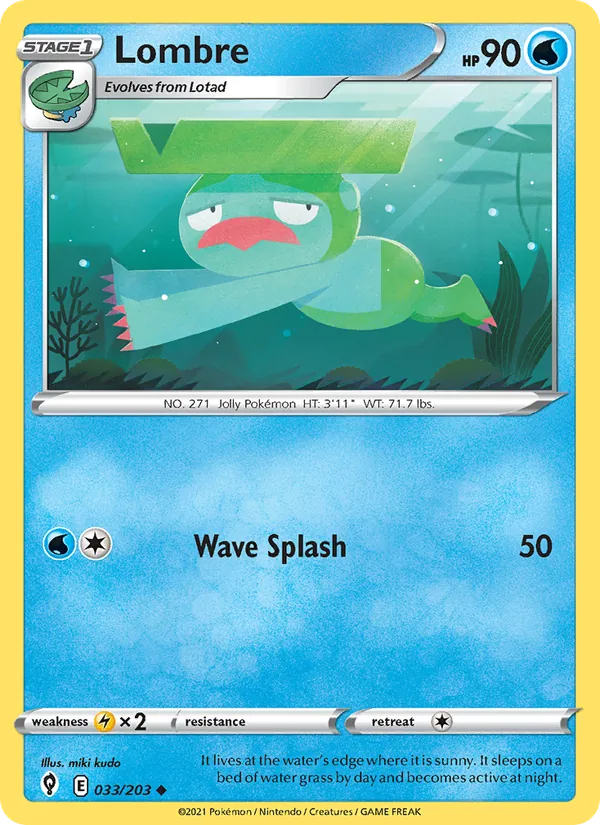 Lombre Pokémon card