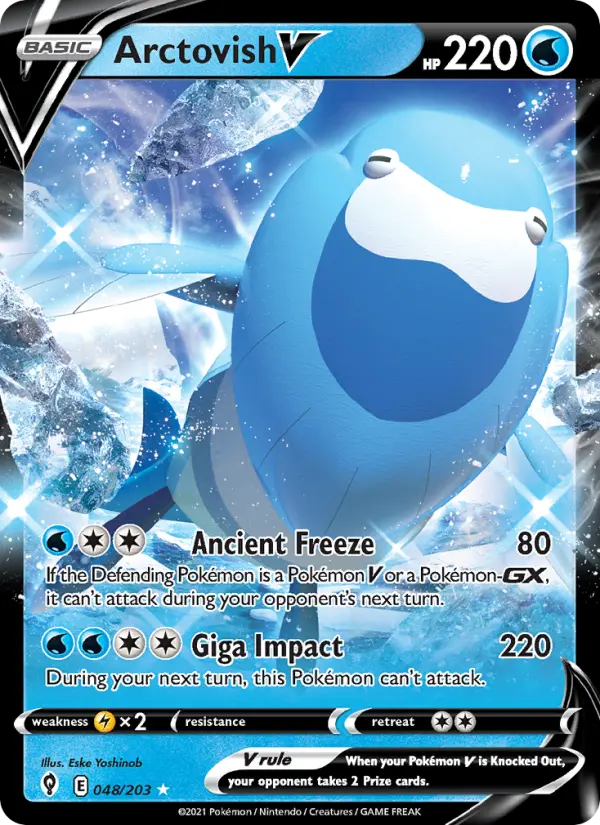 Arctovish V Pokémon card