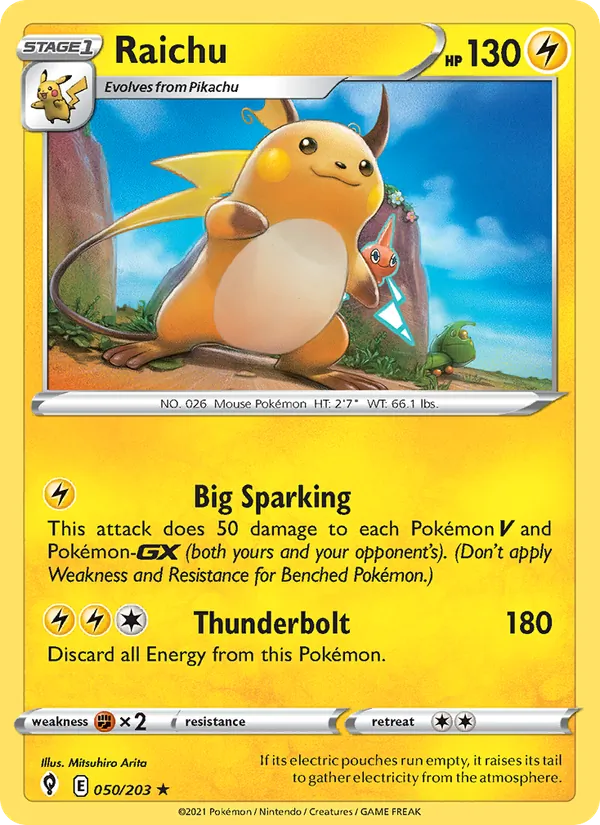 Raichu Pokémon card