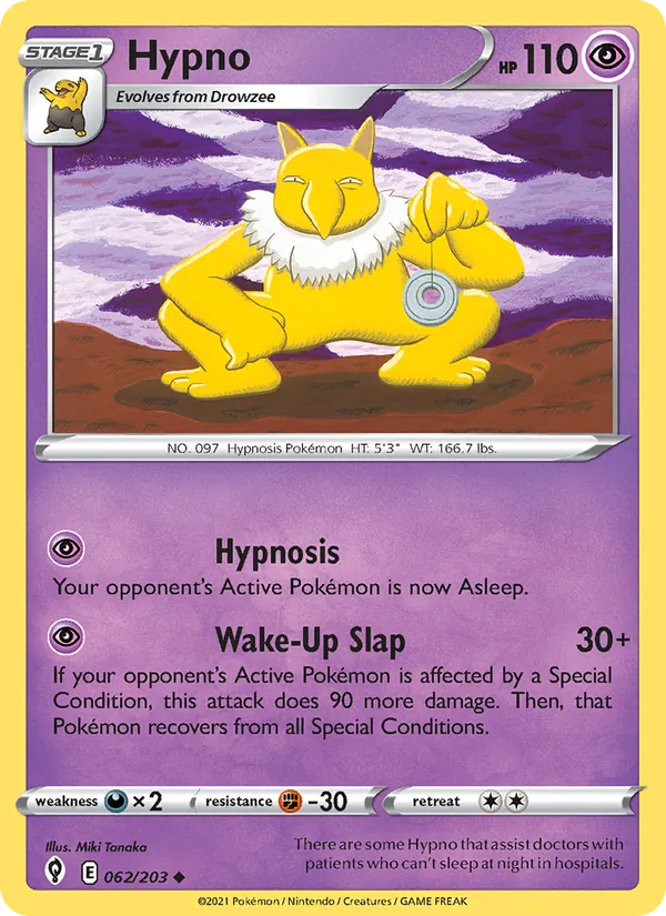 Hypno Pokémon card