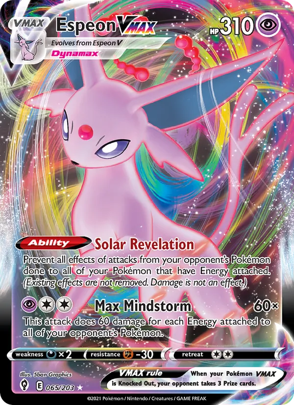 Espeon VMAX Pokémon card