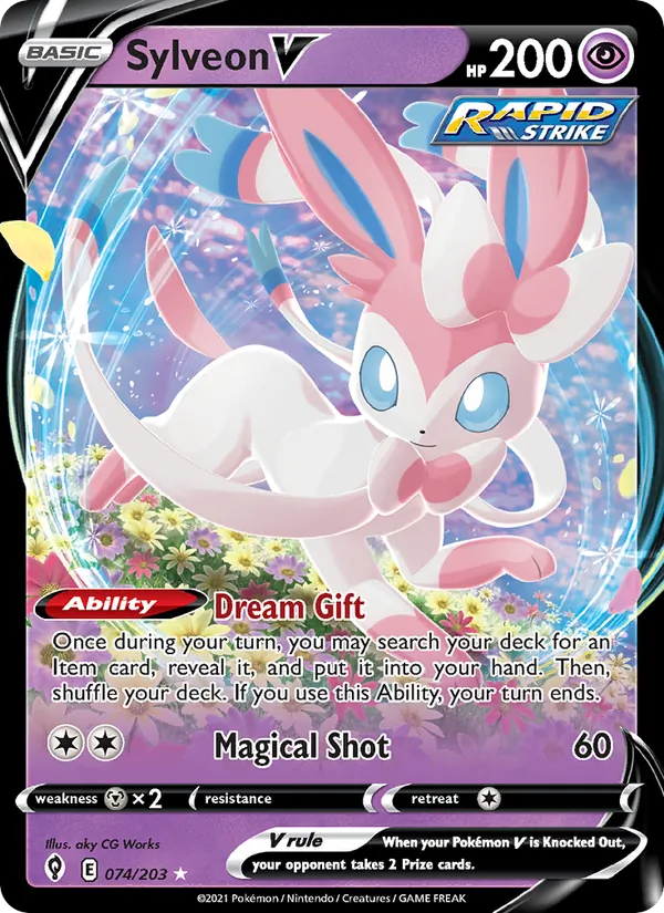 Sylveon V Pokémon card