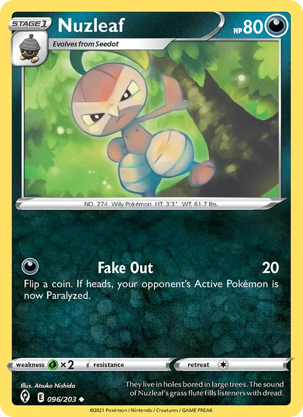 Nuzleaf Pokémon card