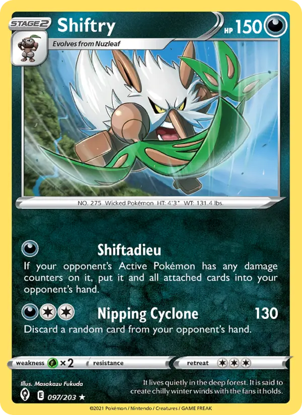 Shiftry Pokémon card