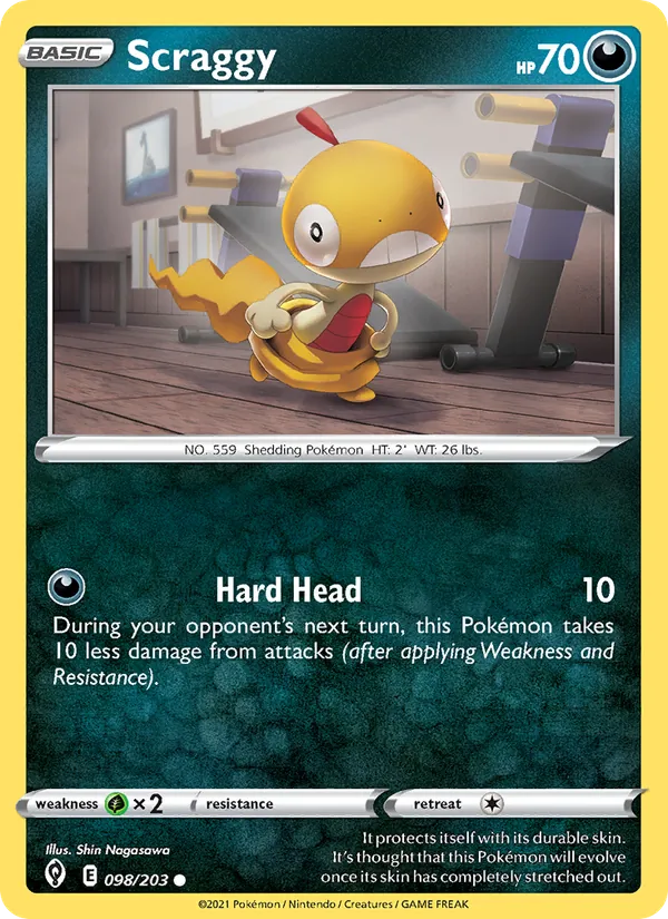Scraggy Pokémon card