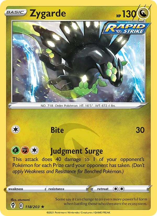 Zygarde Pokémon card