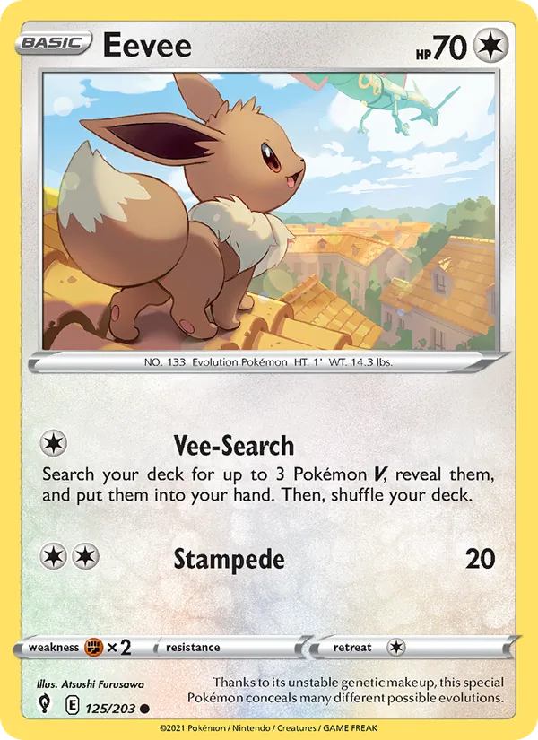 Eevee Pokémon card