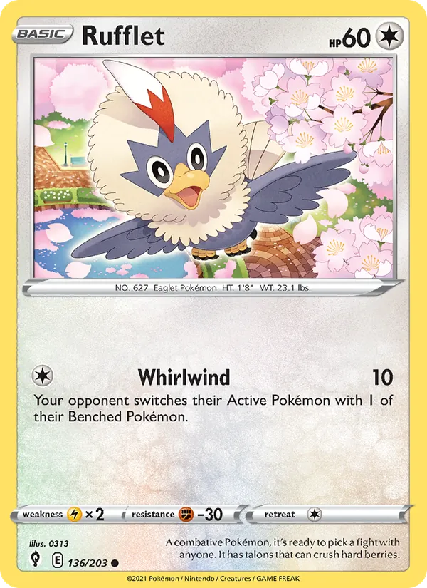 Rufflet Pokémon card