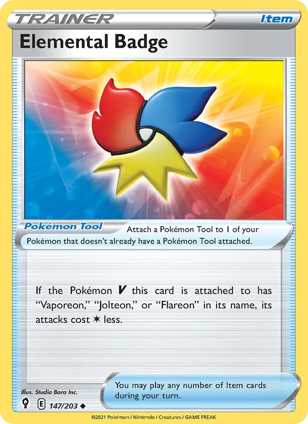 Elemental Badge card