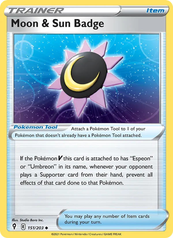 Moon & Sun Badge card