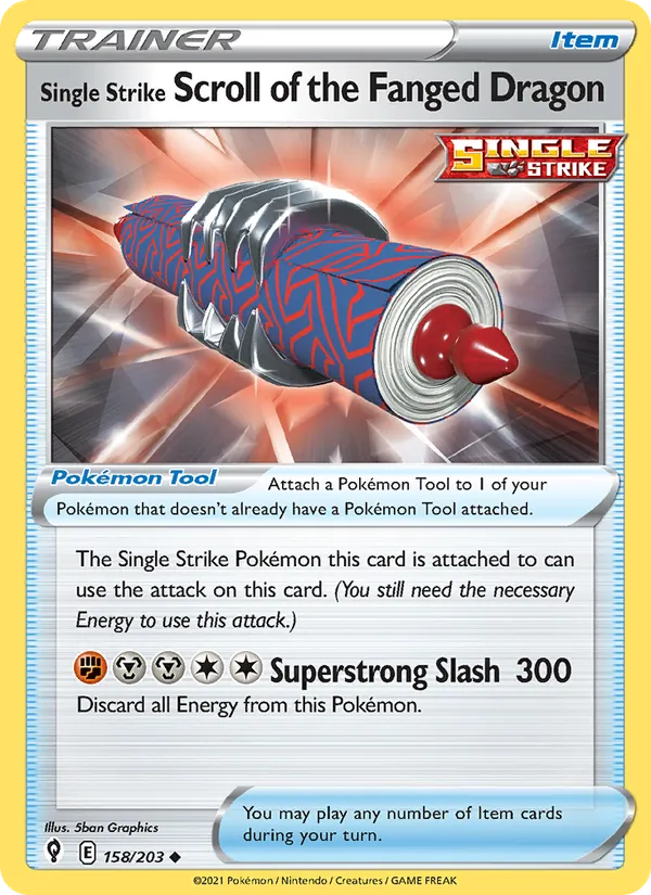 Single Strike Scroll of the Fanged Dragon card