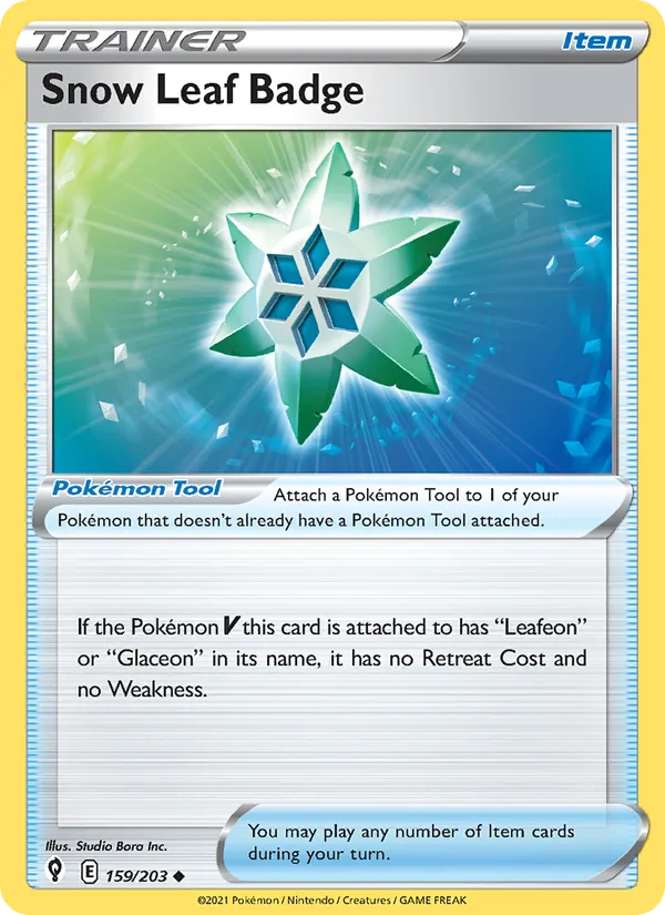 Snow Leaf Badge card
