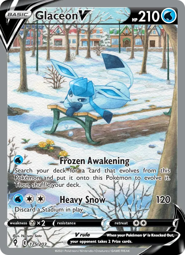 Glaceon V Pokémon card