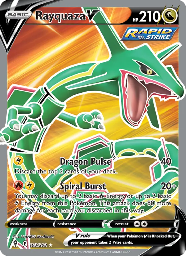 Rayquaza V Pokémon card