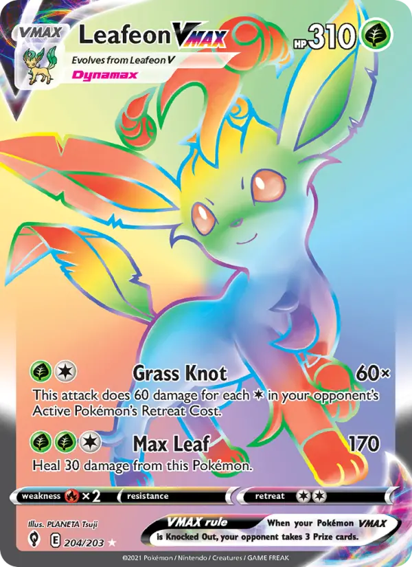 Leafeon VMAX Pokémon card