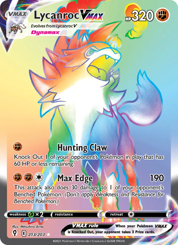 Lycanroc VMAX Pokémon card