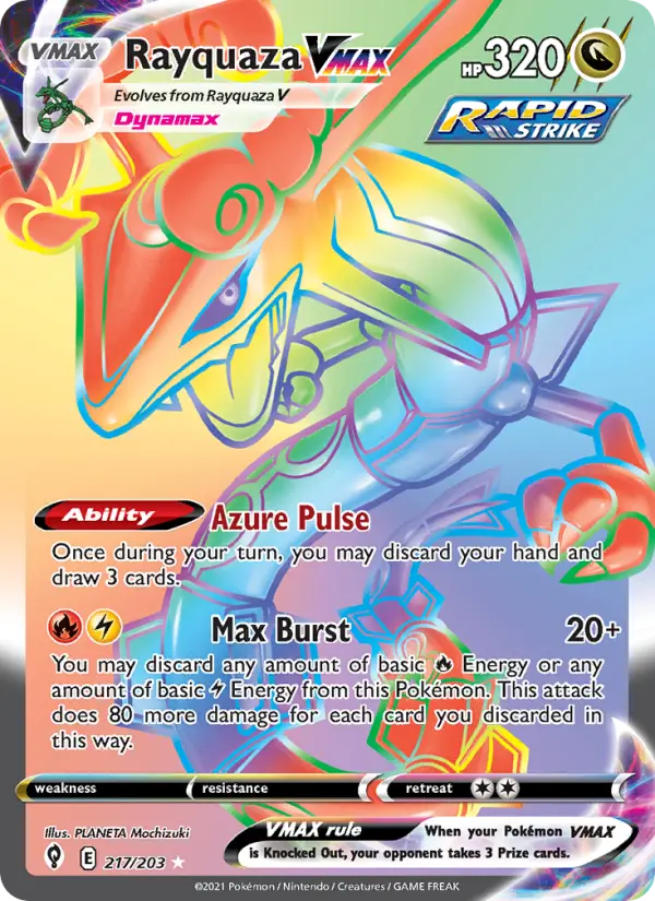 Rayquaza VMAX Pokémon card