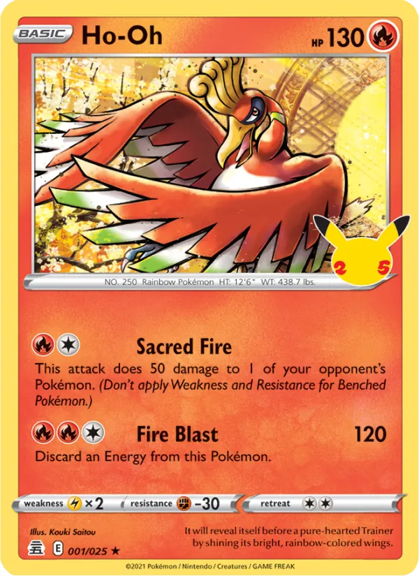 Ho-Oh Pokémon card