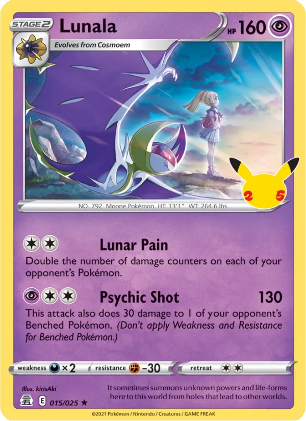 Lunala Pokémon card