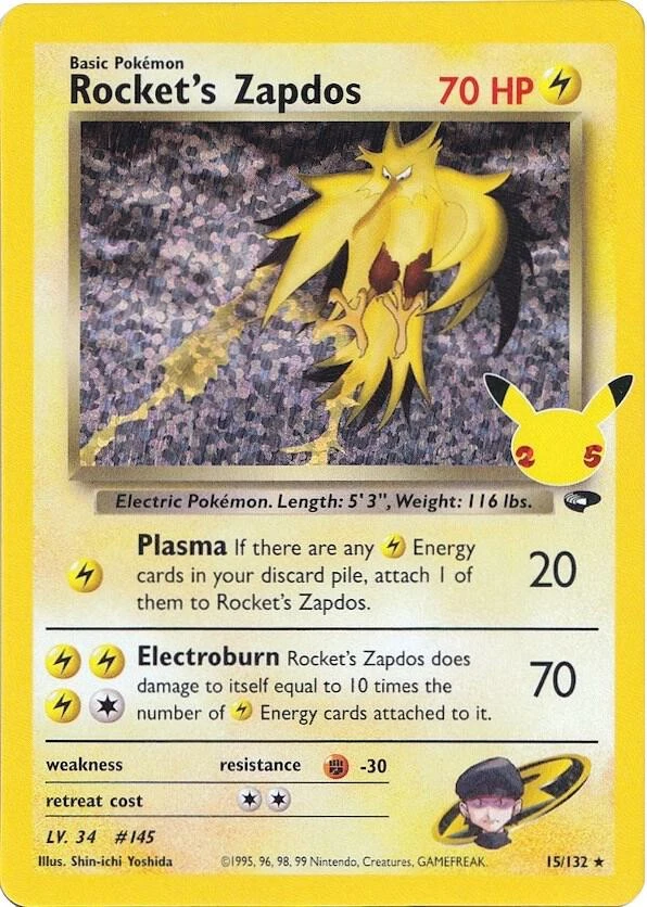 Rocket's Zapdos Pokémon card
