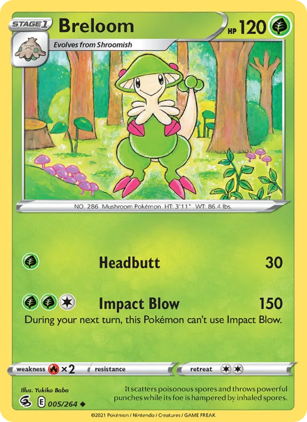 Breloom Pokémon card