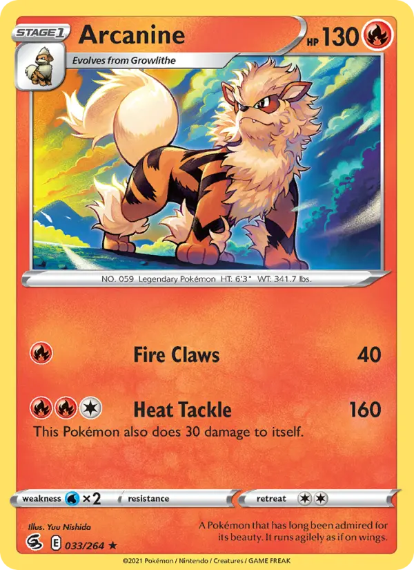 Arcanine Pokémon card