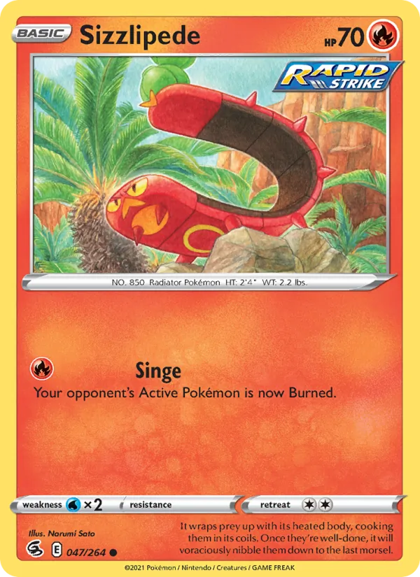 Sizzlipede card