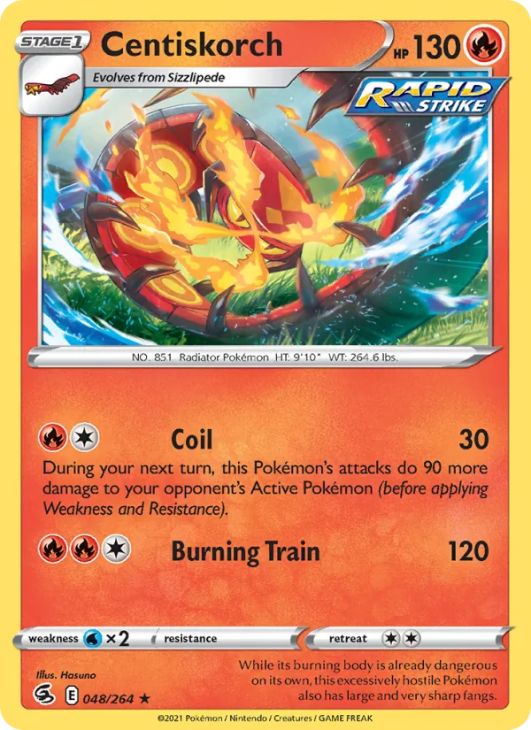 Centiskorch Pokémon card