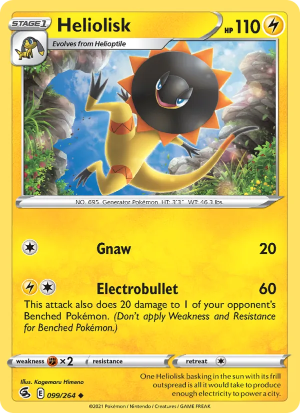 Heliolisk Pokémon card