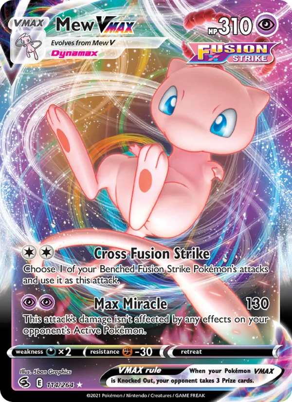 Mew VMAX Pokémon card