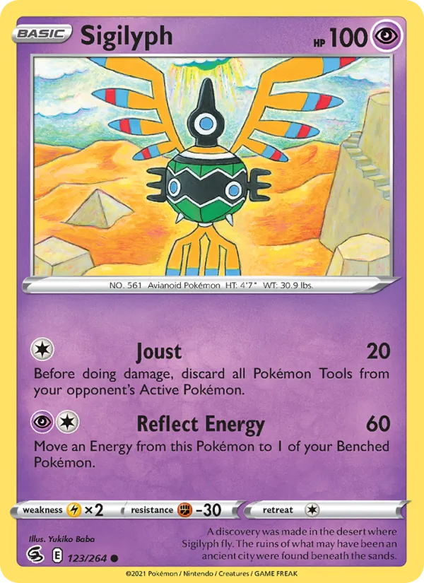 Sigilyph Pokémon card