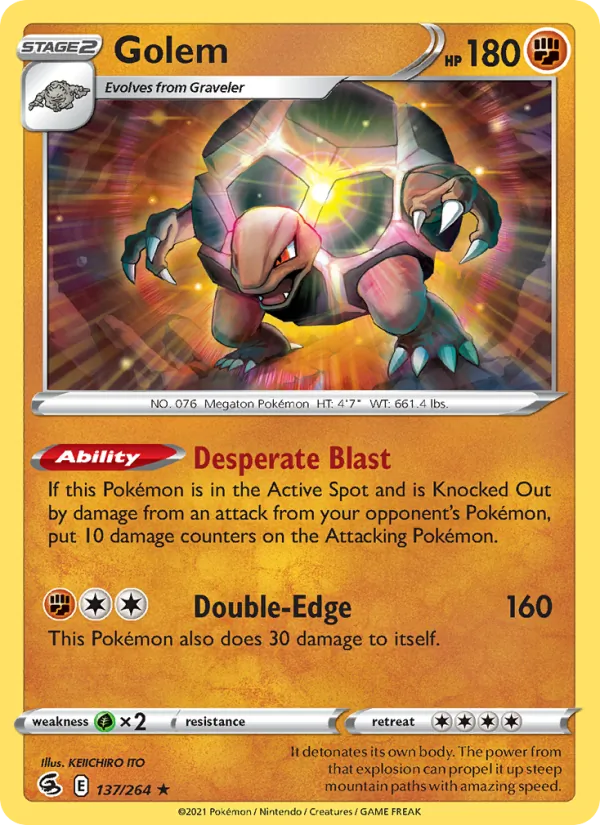 Golem Pokémon card