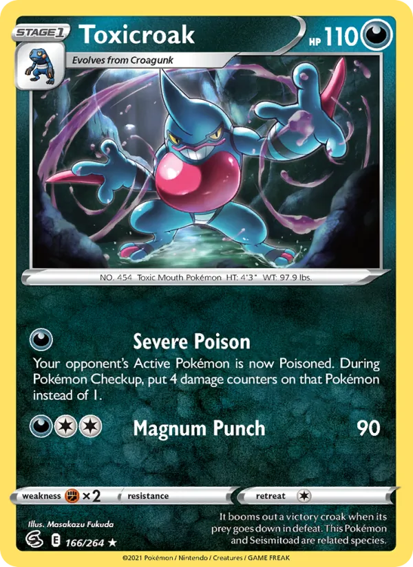 Toxicroak Pokémon card