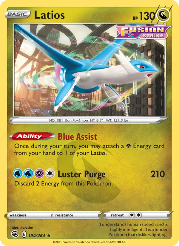 Latios Pokémon card