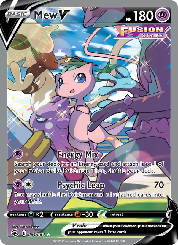 Mew V Pokémon card