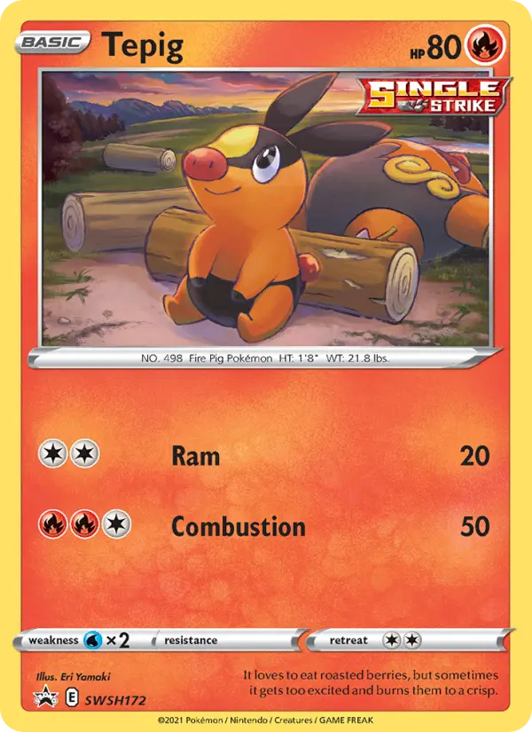 Tepig Pokémon card