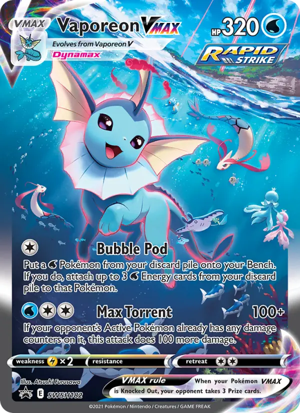 Vaporeon VMAX Pokémon card