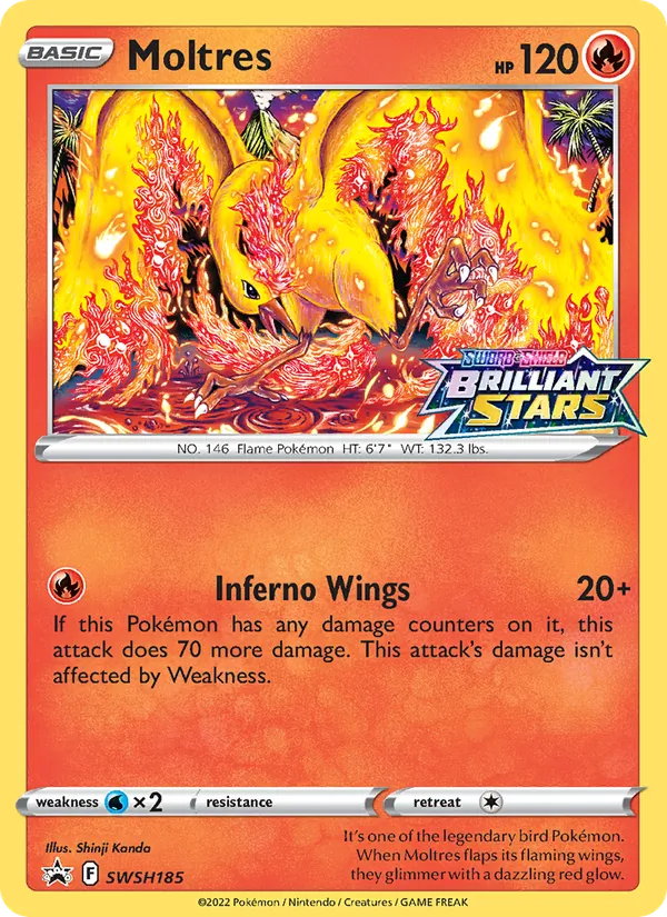 Moltres Pokémon card