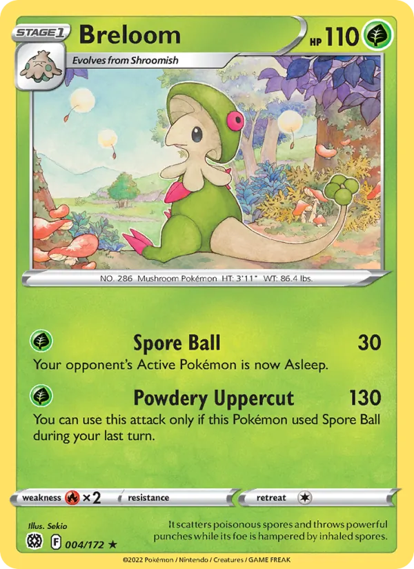 Breloom Pokémon card