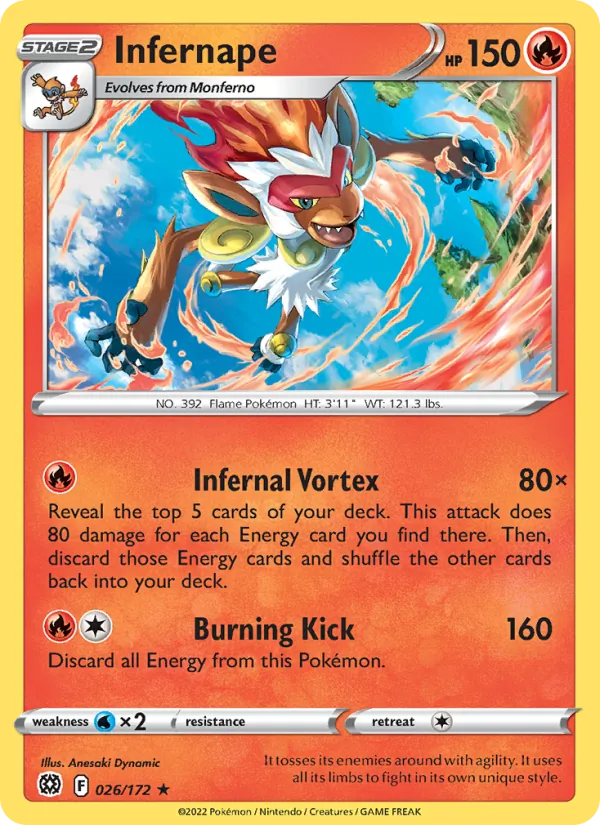 Infernape Pokémon card