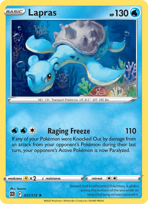 Lapras Pokémon card