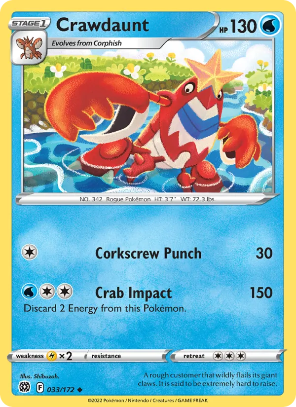 Crawdaunt Pokémon card