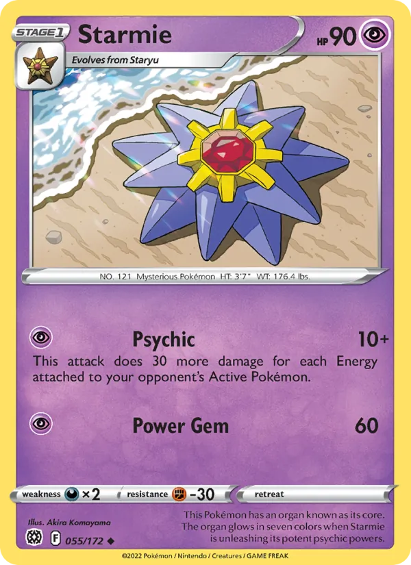 Starmie Pokémon card