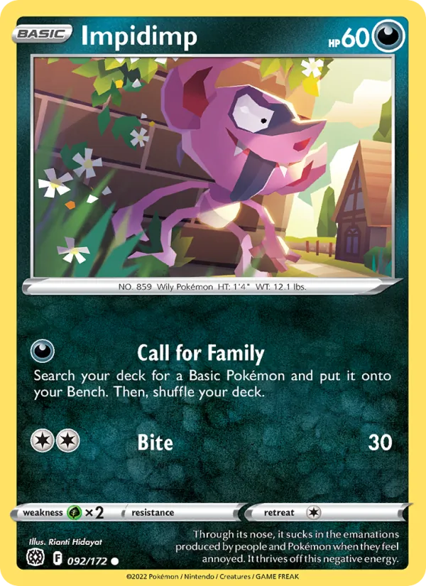 Impidimp Pokémon card