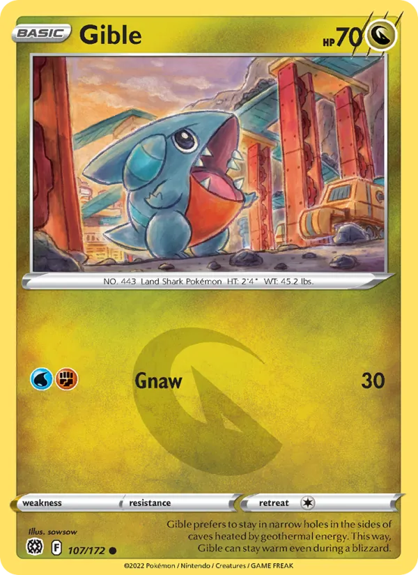 Gible Pokémon card
