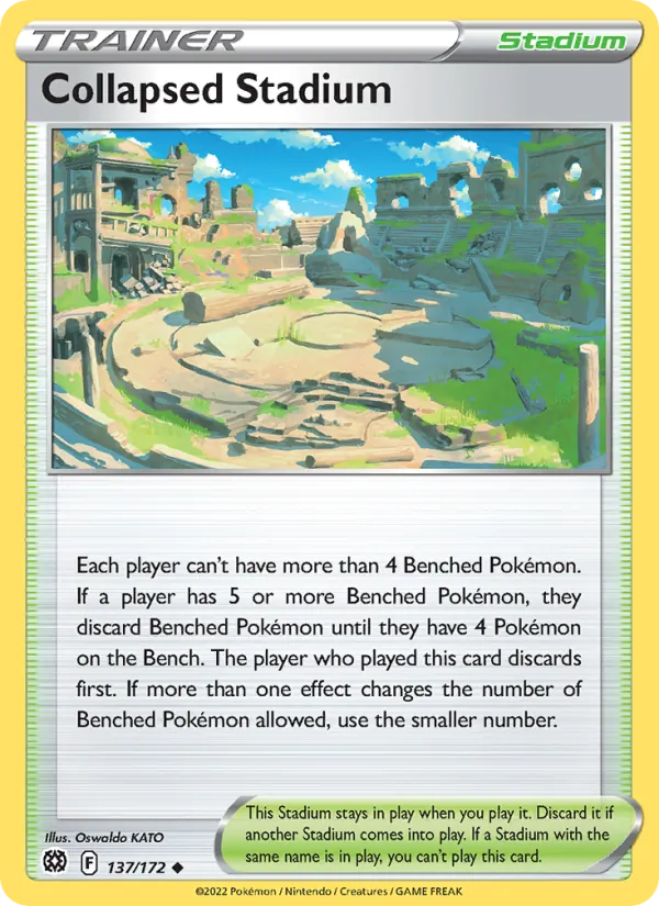 Collapsed Stadium card