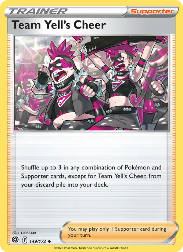 Team Yell's Cheer card