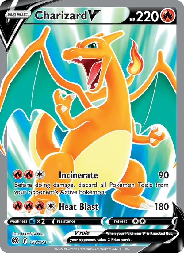 Charizard V Pokémon card